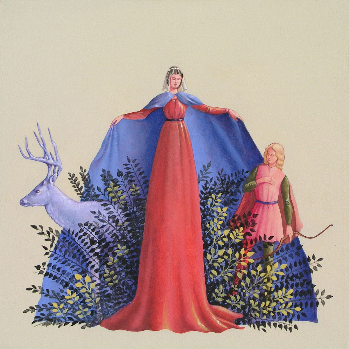 Vanni Cuoghi, Il sangue ha un colore unico, acrilico e olio su tela, 45x45 cm., 2013