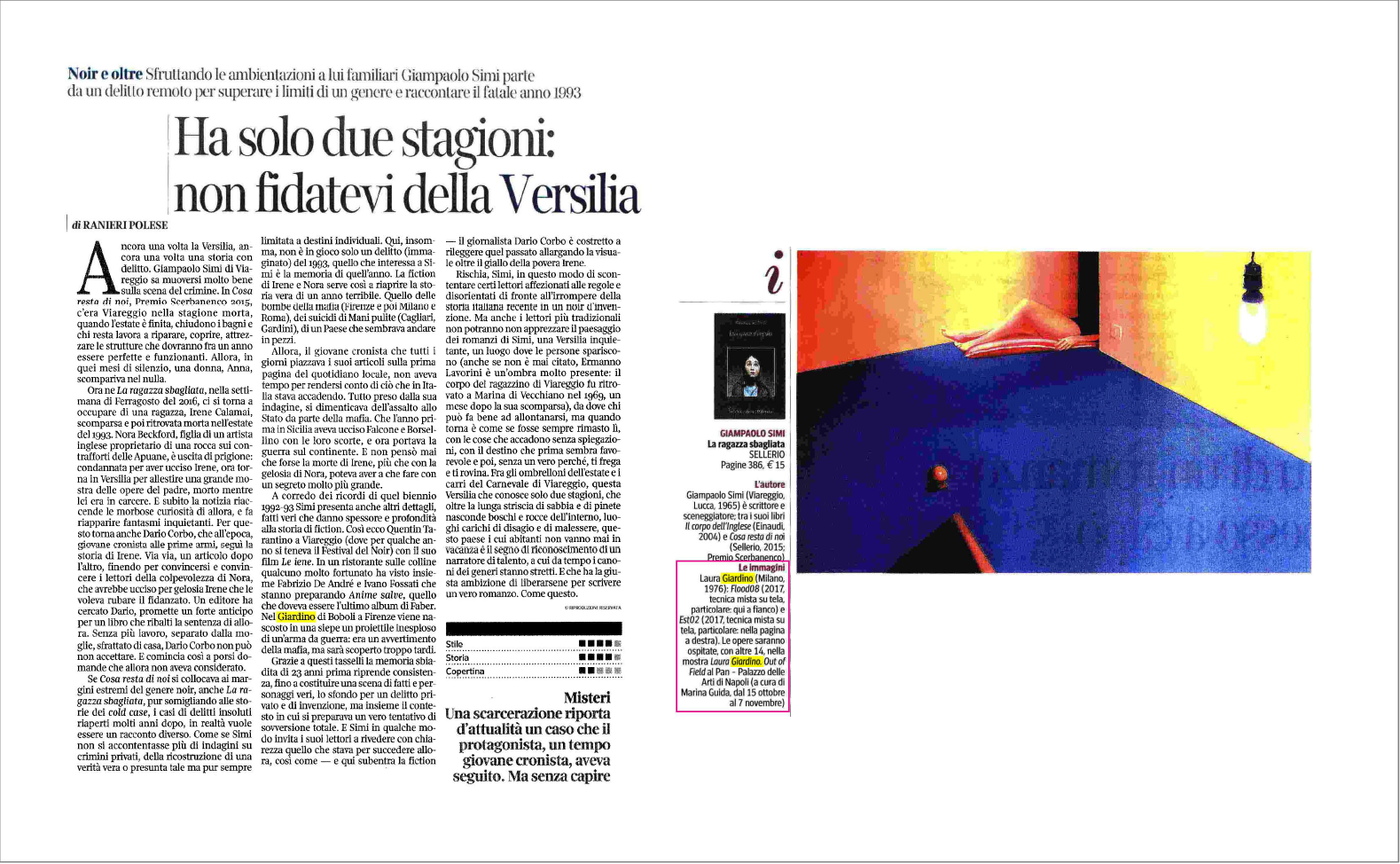 Corriere Della Sera. Suppl. La Lettura. 13 Agosto 2017