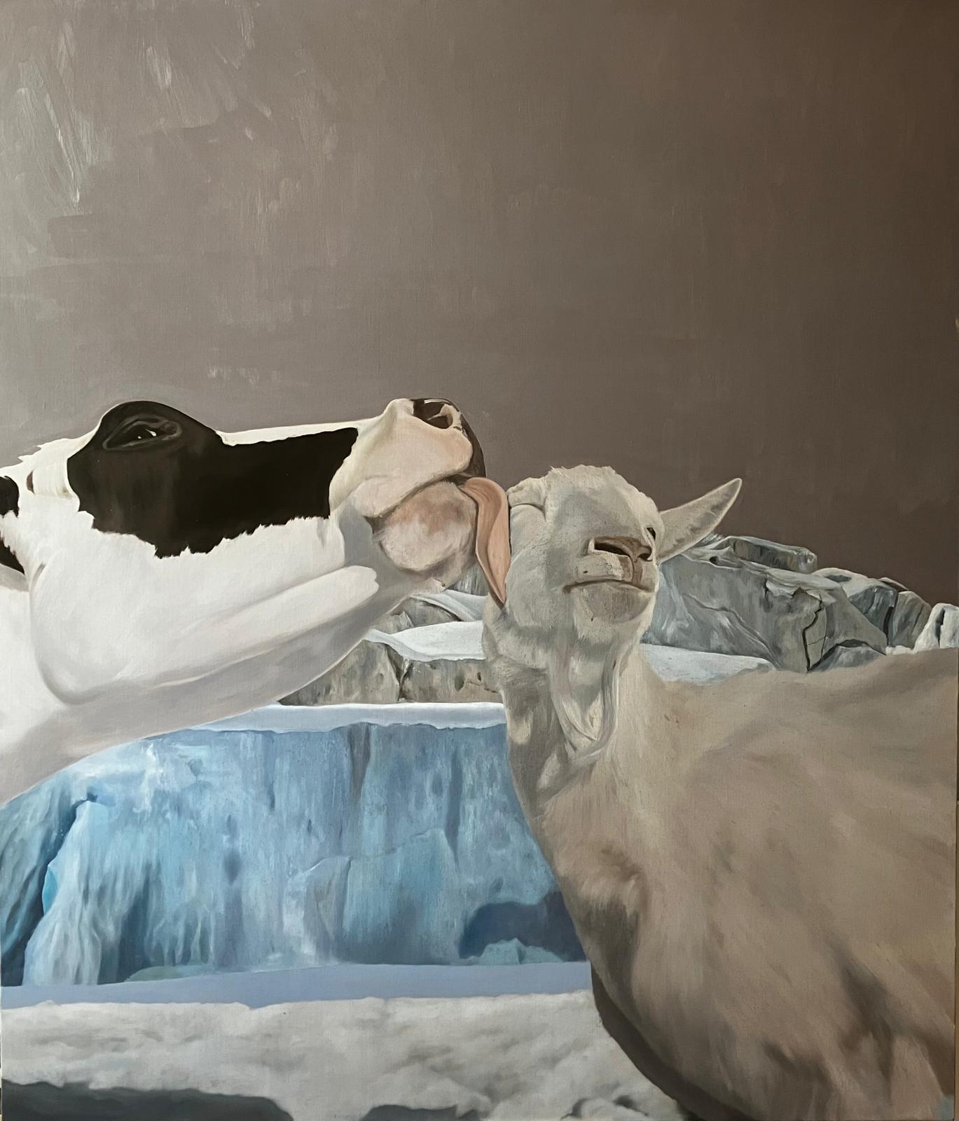 Rompighiaccio, 2025. Olio su lino (140x120 cm)