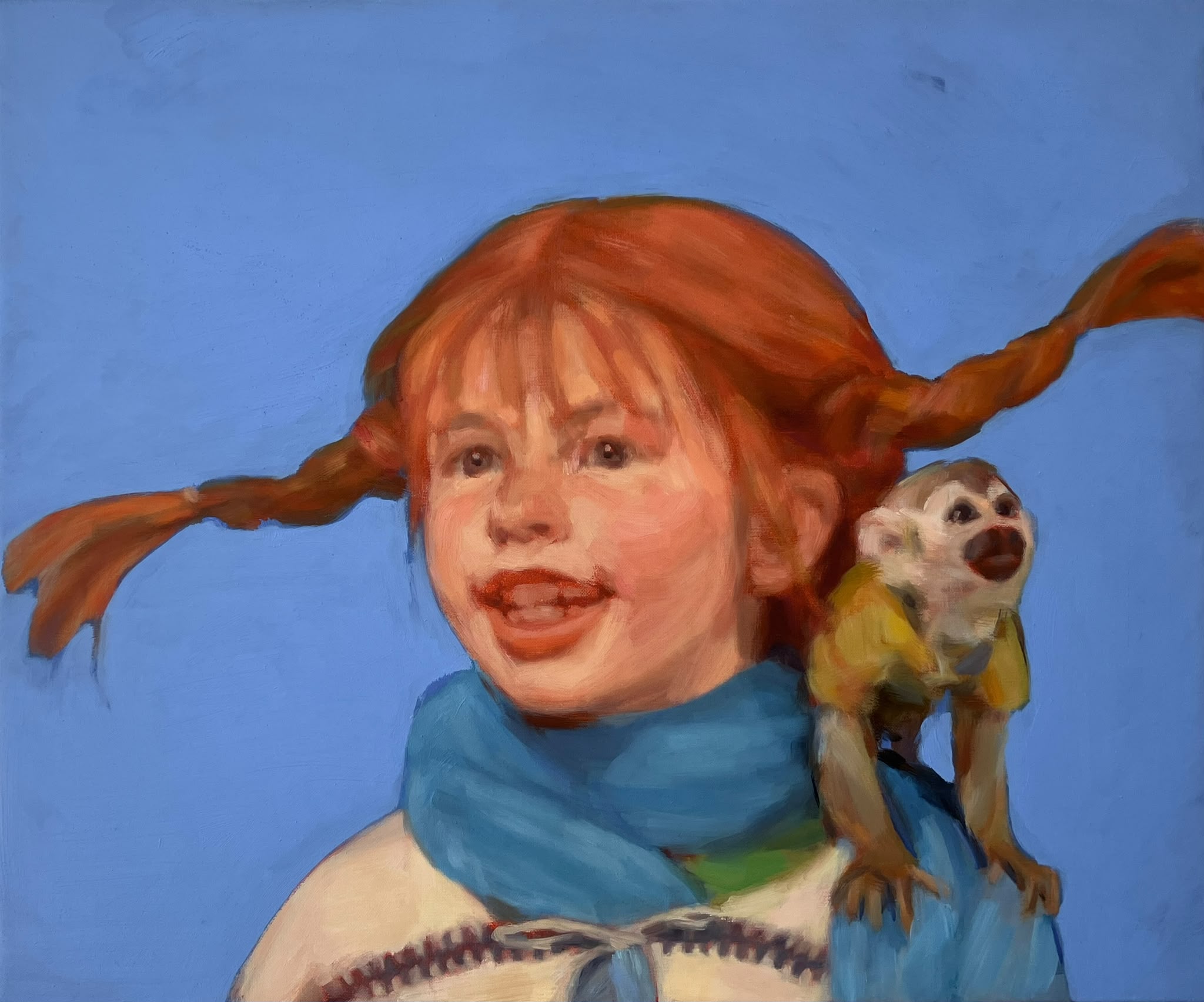 People are strange, 2026. Olio su lino (40x48 cm)
